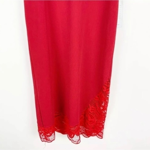 Velvet Torch Red Lace Bodycon Midi Dress, Women’s Size Small. - Picture 10 of 13